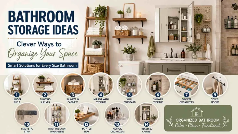 12+ Bathroom Storage Ideas to Organize Every Inch 2 Bathroom Storage Ideas