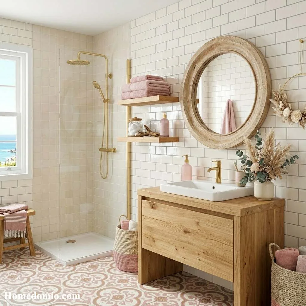 Bathroom Color Design Ideas to Transform Any Space 15 Blush Pink and Ivory for Timeless Feminine Softness