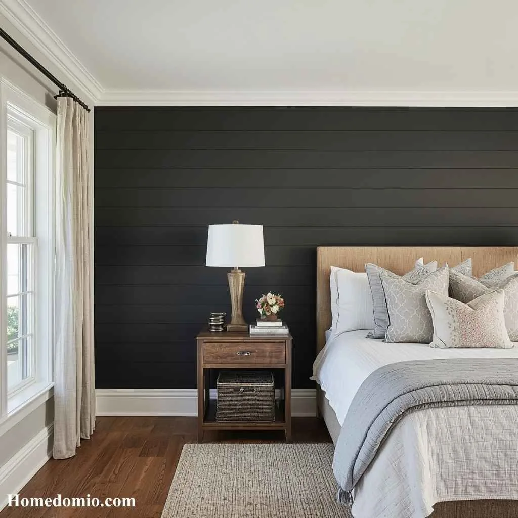 Bold Charcoal Accent Wall