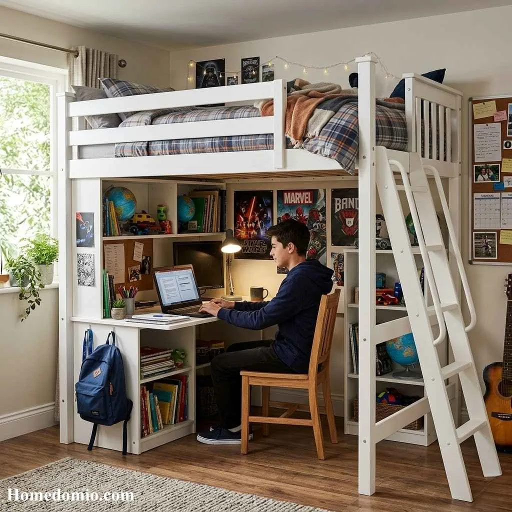  Bunk Bed With Built In Desk