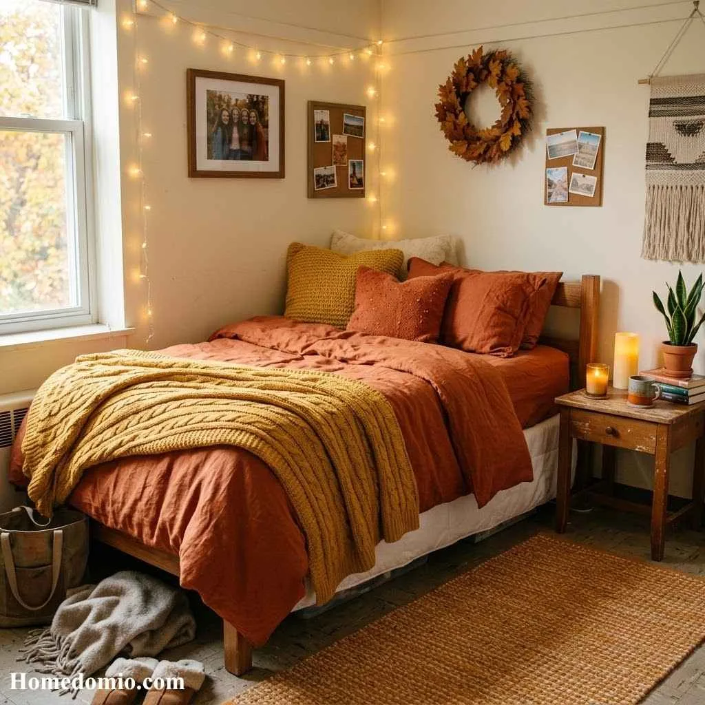 Dorm Bedding Ideas Color Schemes for Any Style 7 Burnt Orange and Mustard Yellow Cozy Autumn