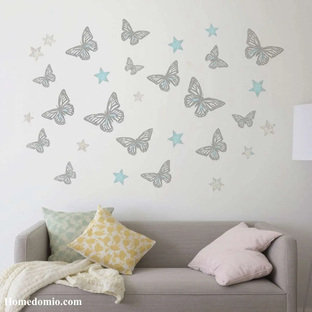 Butterfly and Star Wall Decals