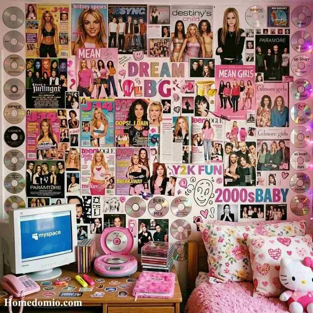 CD and Poster Collage Wall