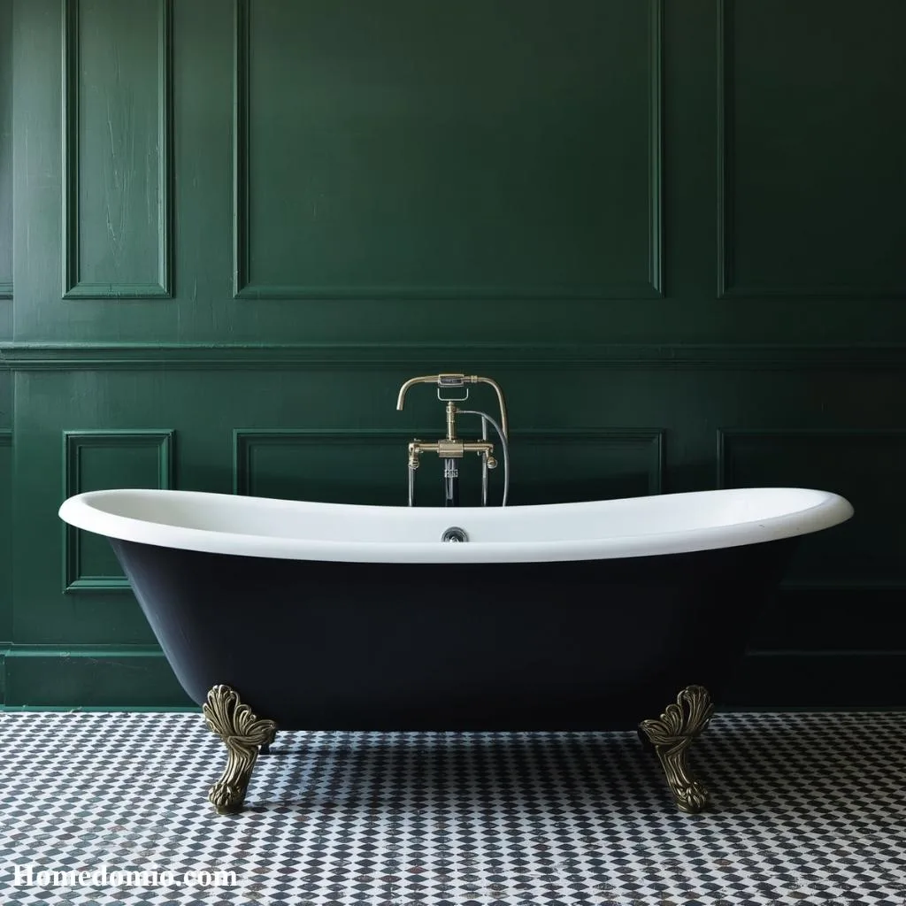 12+ Moody Vintage Bathroom Ideas for a Bold Retreat 3 Clawfoot Bathtub as the Centerpiece