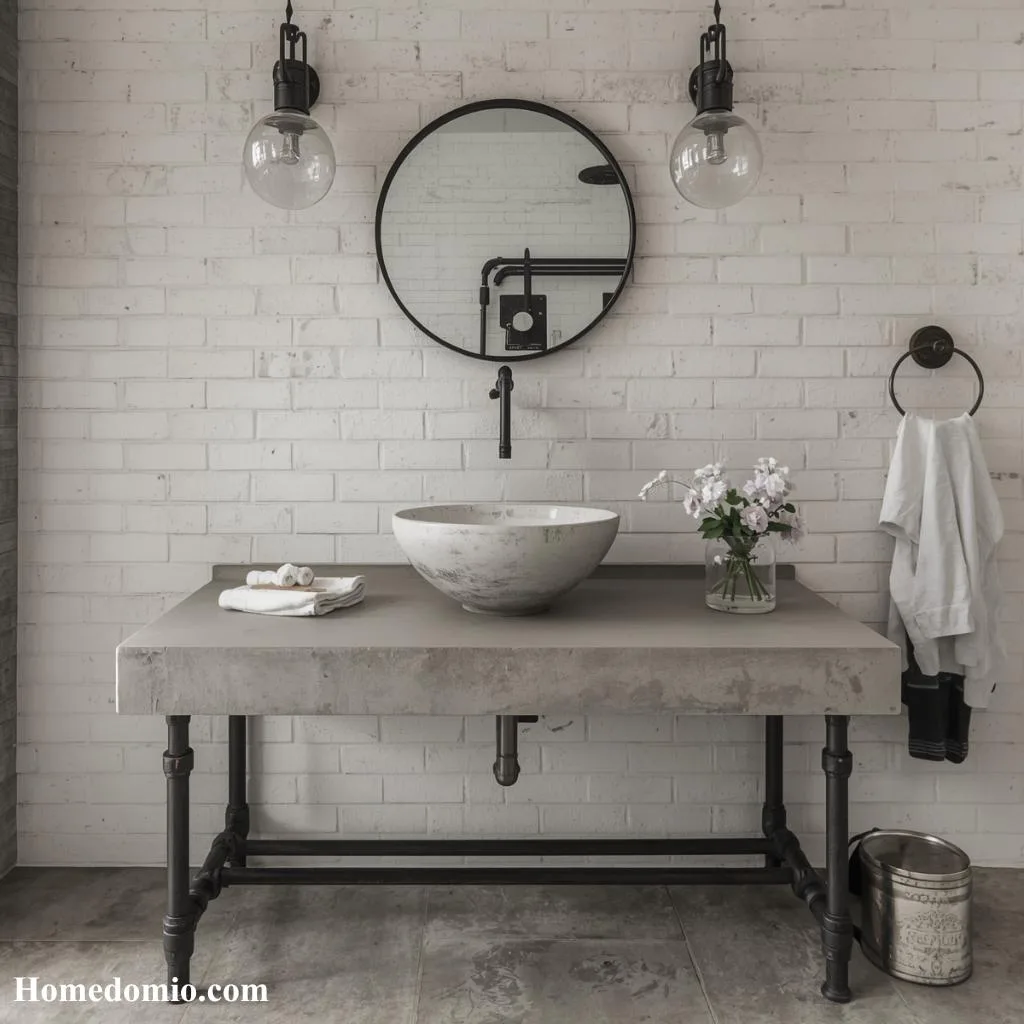  Concrete Countertop Industrial Vanity