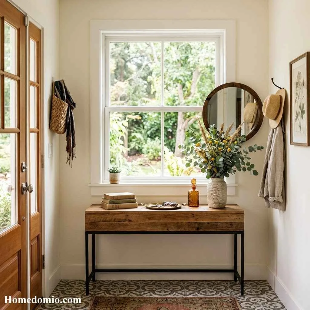 Console Table Beneath a Window
