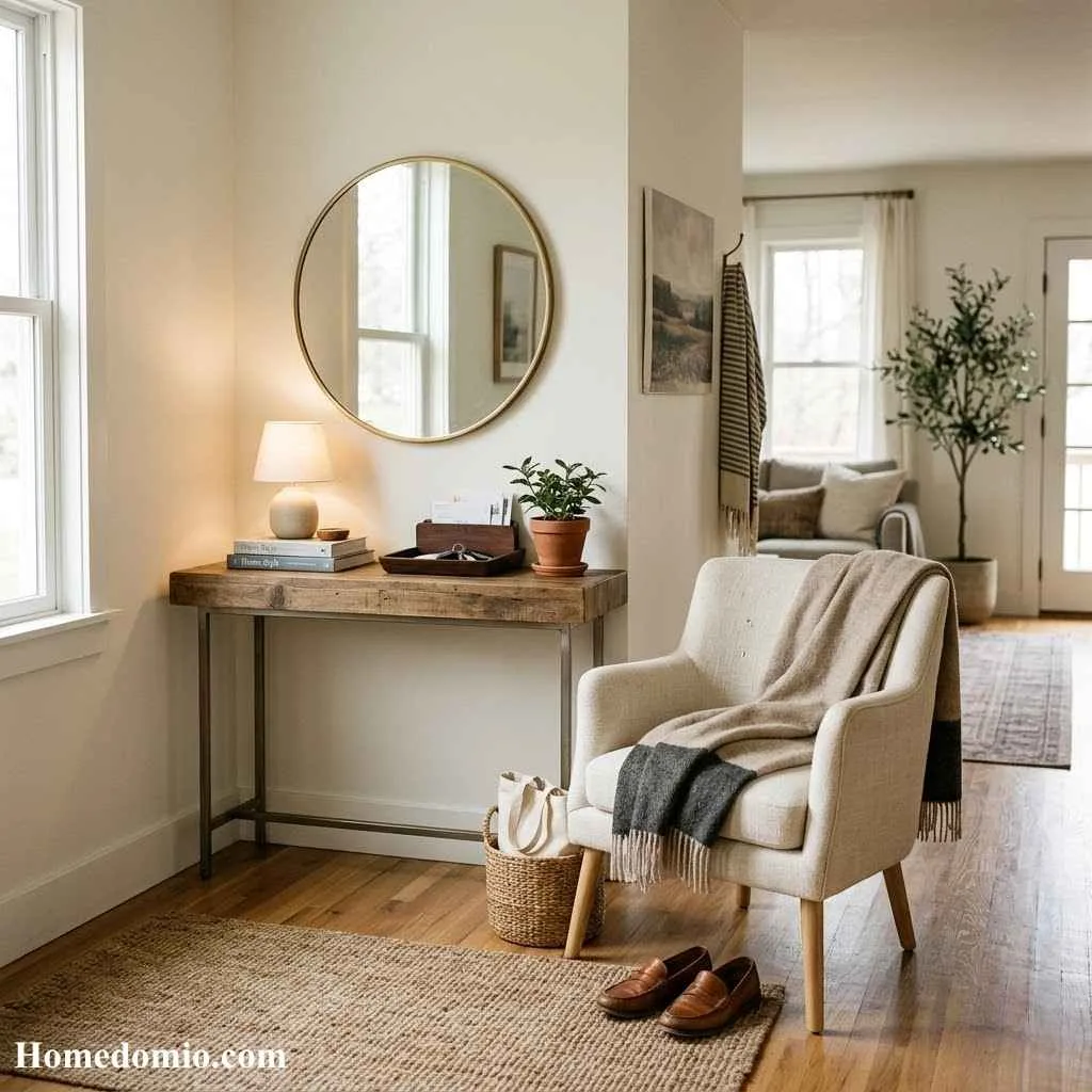  Console Table Paired with a Single Accent Chair