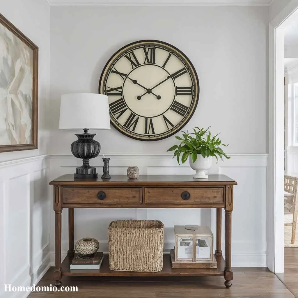 Console Table with a Statement Clock