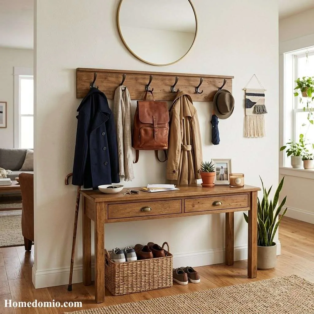  Console Tables with Built In Coat Hooks