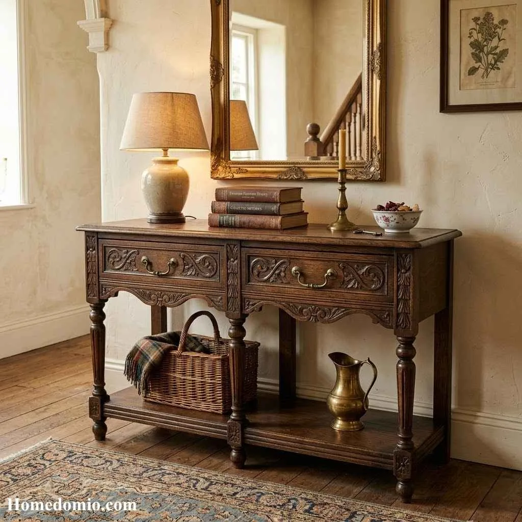 Console With Antique Vintage Flair