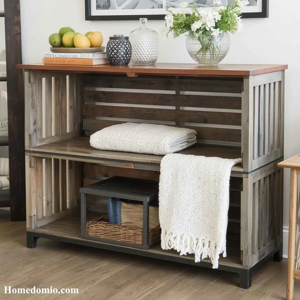 DIY Small Console Tables: 12 Creative Ideas You'll Love 3 Crate Stack Console Table