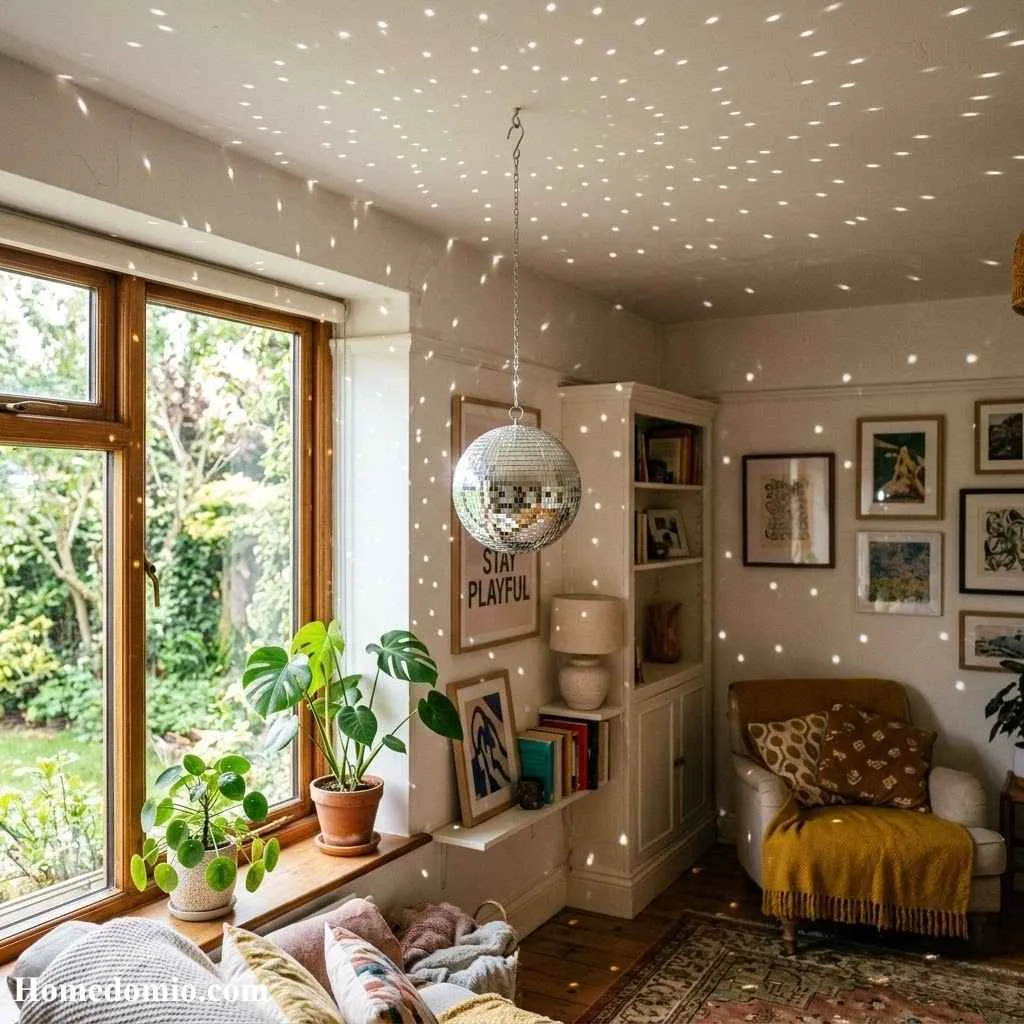 2000s Teen Bedroom Aesthetic Ideas to Recreate 9 Disco Ball Ceiling Feature