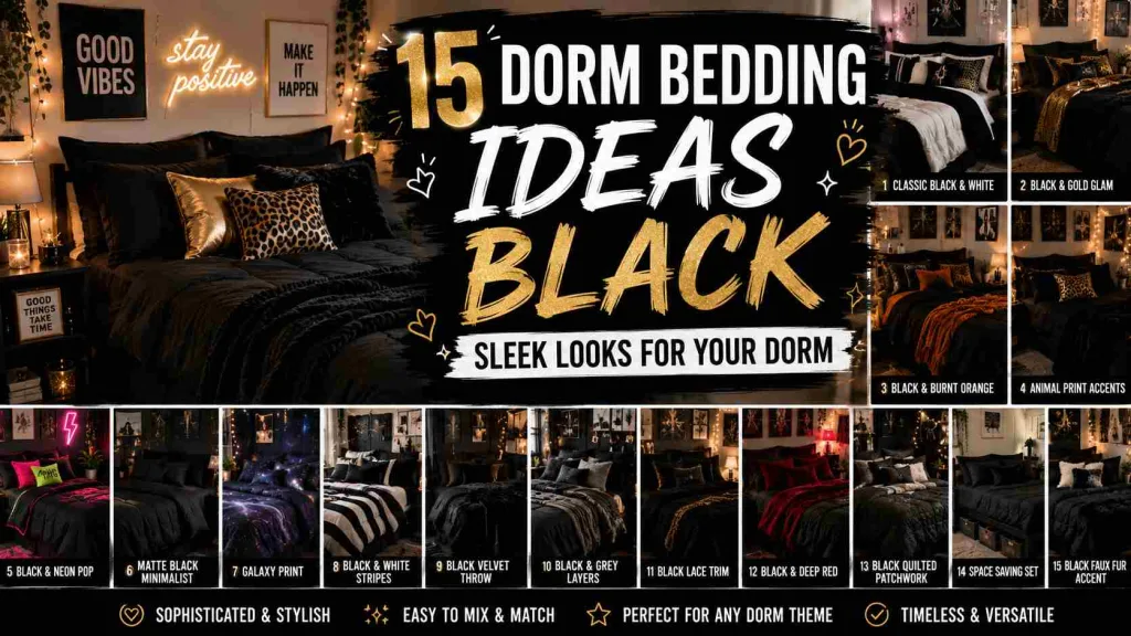 Dorm Bedding Ideas Black