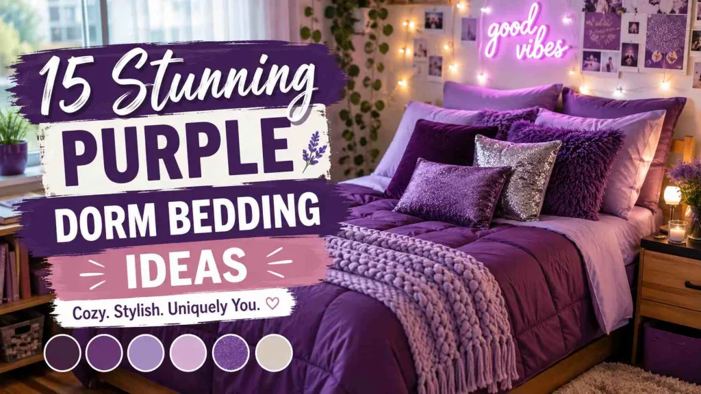 Dorm Bedding Ideas Purple