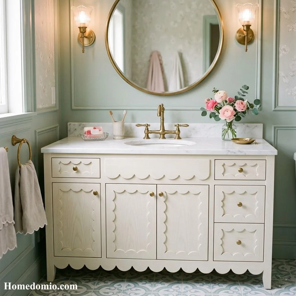Feminine Scalloped Vanity Design