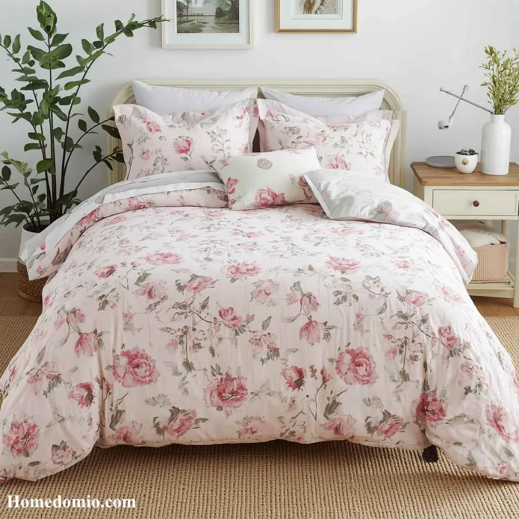 Dorm Bedding Ideas Pink: 15 Dreamy Looks You'll Love 5 Floral Pink Duvet Cover