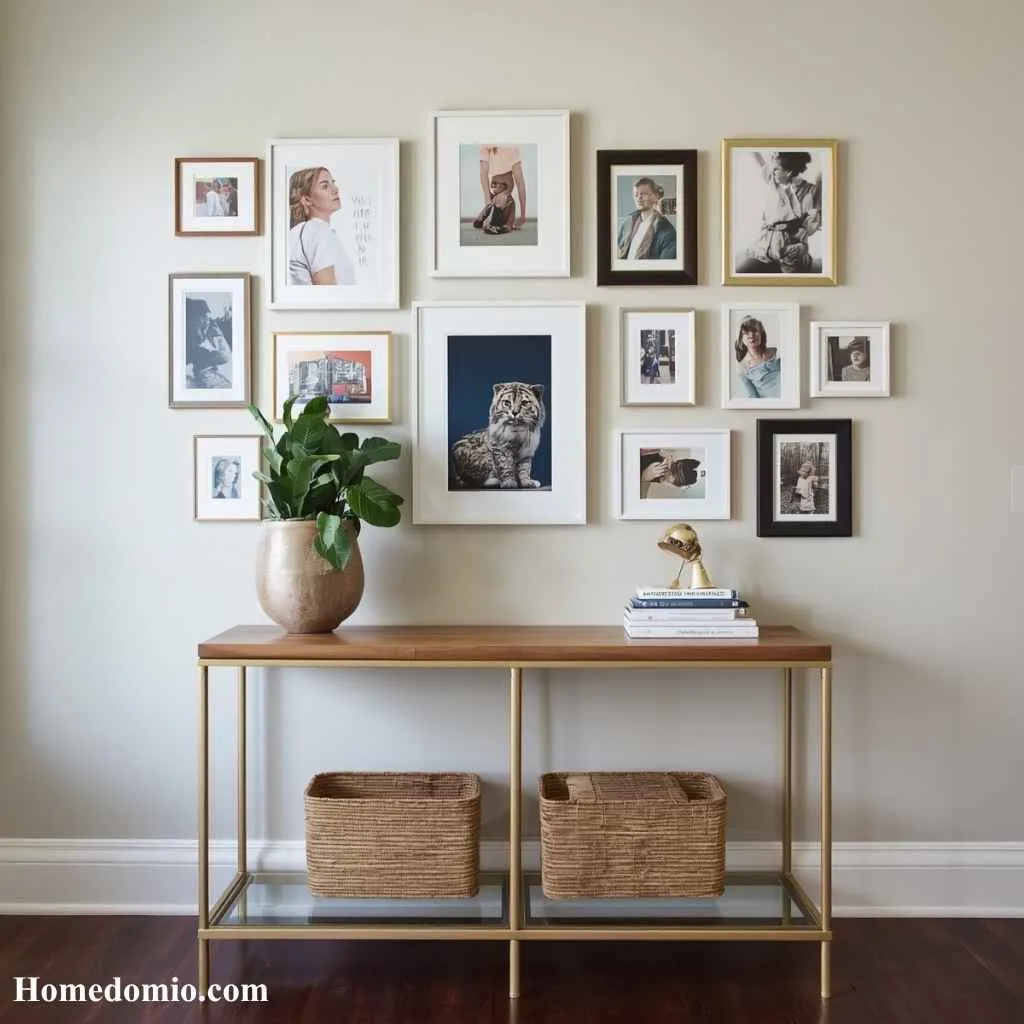 Small Console Tables for Bedroom Decor: 15 Creative Ideas You'll Love 7 Gallery Wall Backdrop