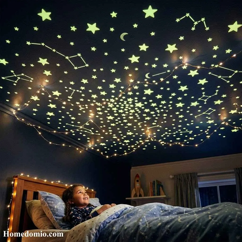 2000s Teen Bedroom Girl Ideas for Y2K Style 6 Glow in the Dark Star Ceiling