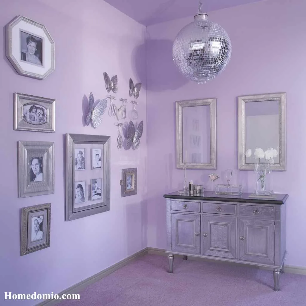2000s Teen Bedroom Purple Ideas That Still Slay 2 Lavender Walls With Silver Accents