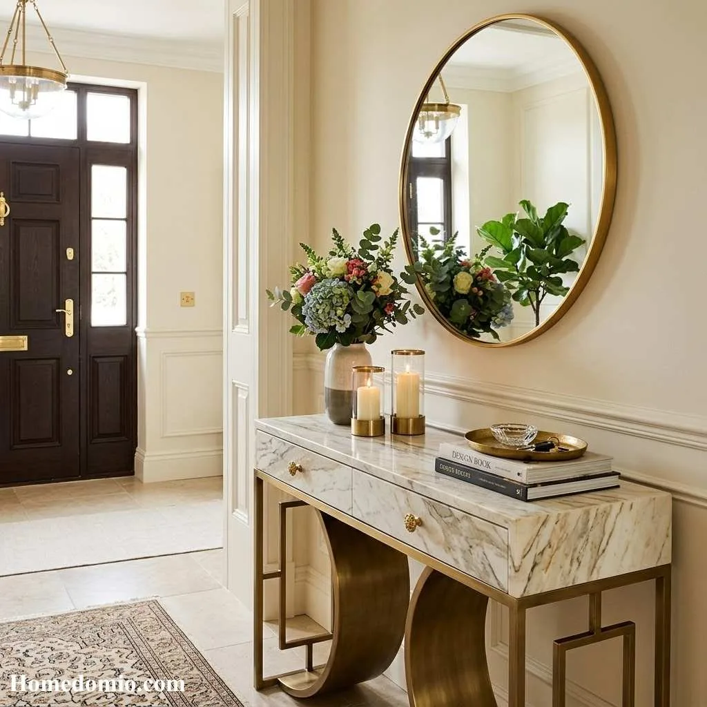 Marble Top Console for Elegance