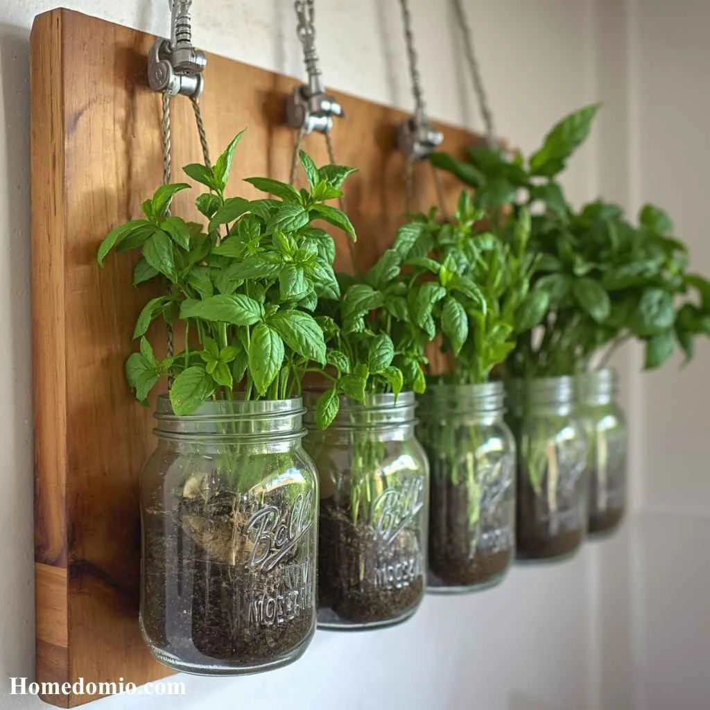 Mason Jar Herb Garden