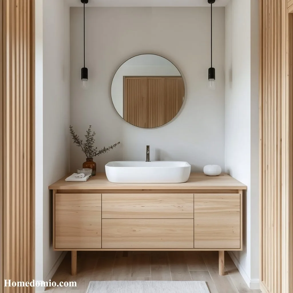 Minimalist Japandi Style Vanity