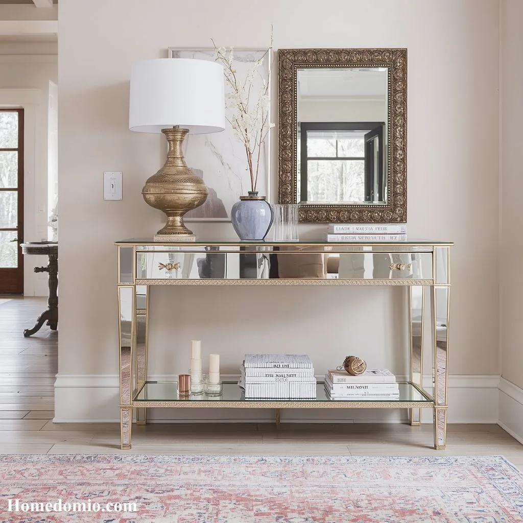 Mirror Top Console Table