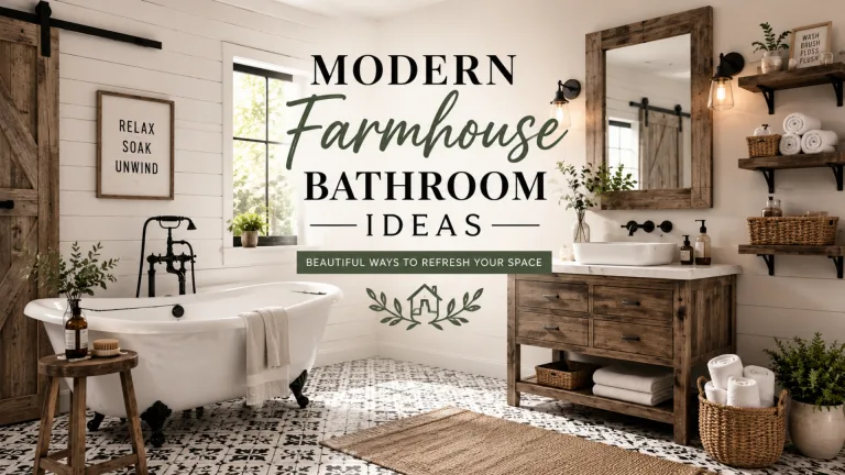 12 Modern Farmhouse Bathroom Ideas for Warm Style 5 Modern Farmhouse Bathroom Ideas