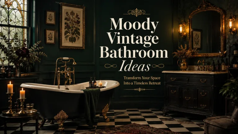12+ Moody Vintage Bathroom Ideas for a Bold Retreat 6 Moody Vintage Bathroom Ideas
