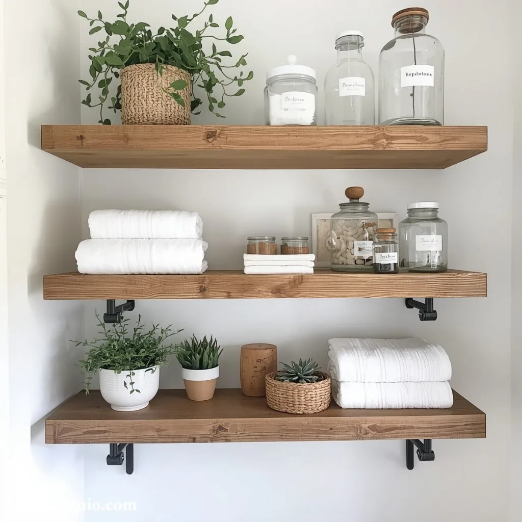  Open Wooden Shelving
