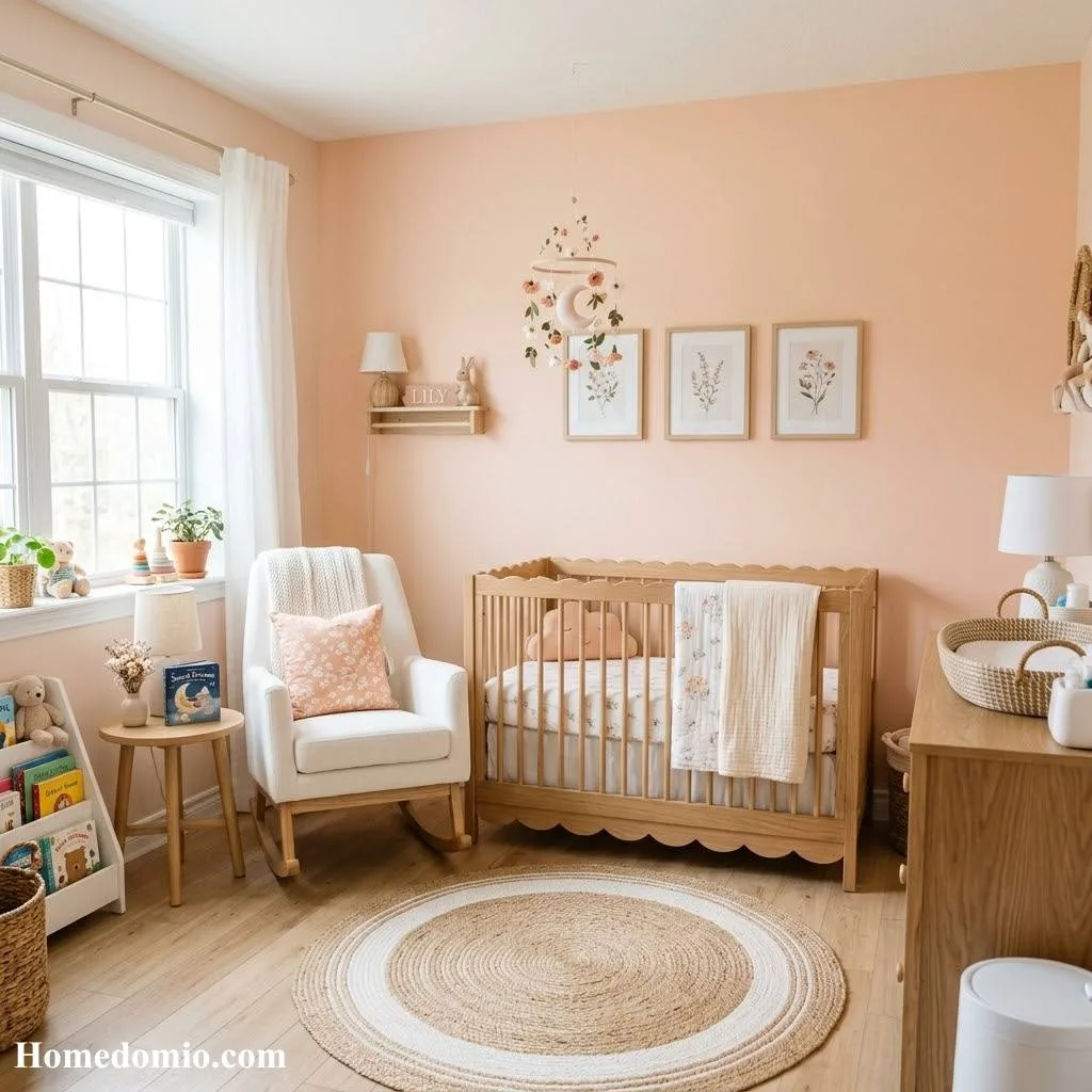 12+ Peach Paint Color Ideas for Every Room at Home 5 Pastel Peach for a Sweet and Airy Nursery