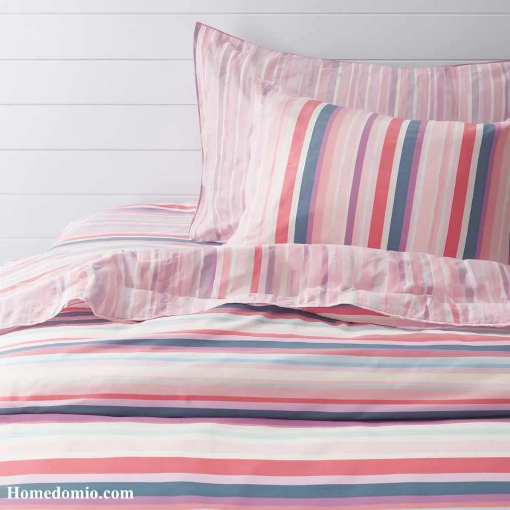 Dorm Bedding Ideas Pink: 15 Dreamy Looks You'll Love 12 Pink Rainbow Striped Sheets