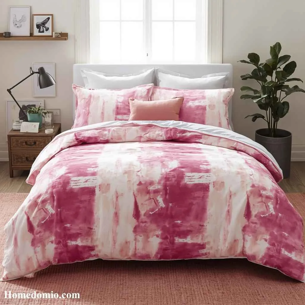 Dorm Bedding Ideas Pink: 15 Dreamy Looks You'll Love 14 Pink Tie Dye Comforter