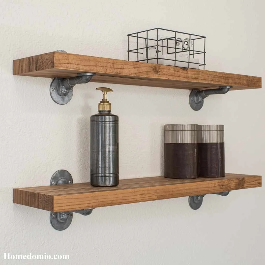 DIY Shelf Ideas to Transform Your Space on a Budget 3 Pipe and Reclaimed Wood Industrial Shelves
