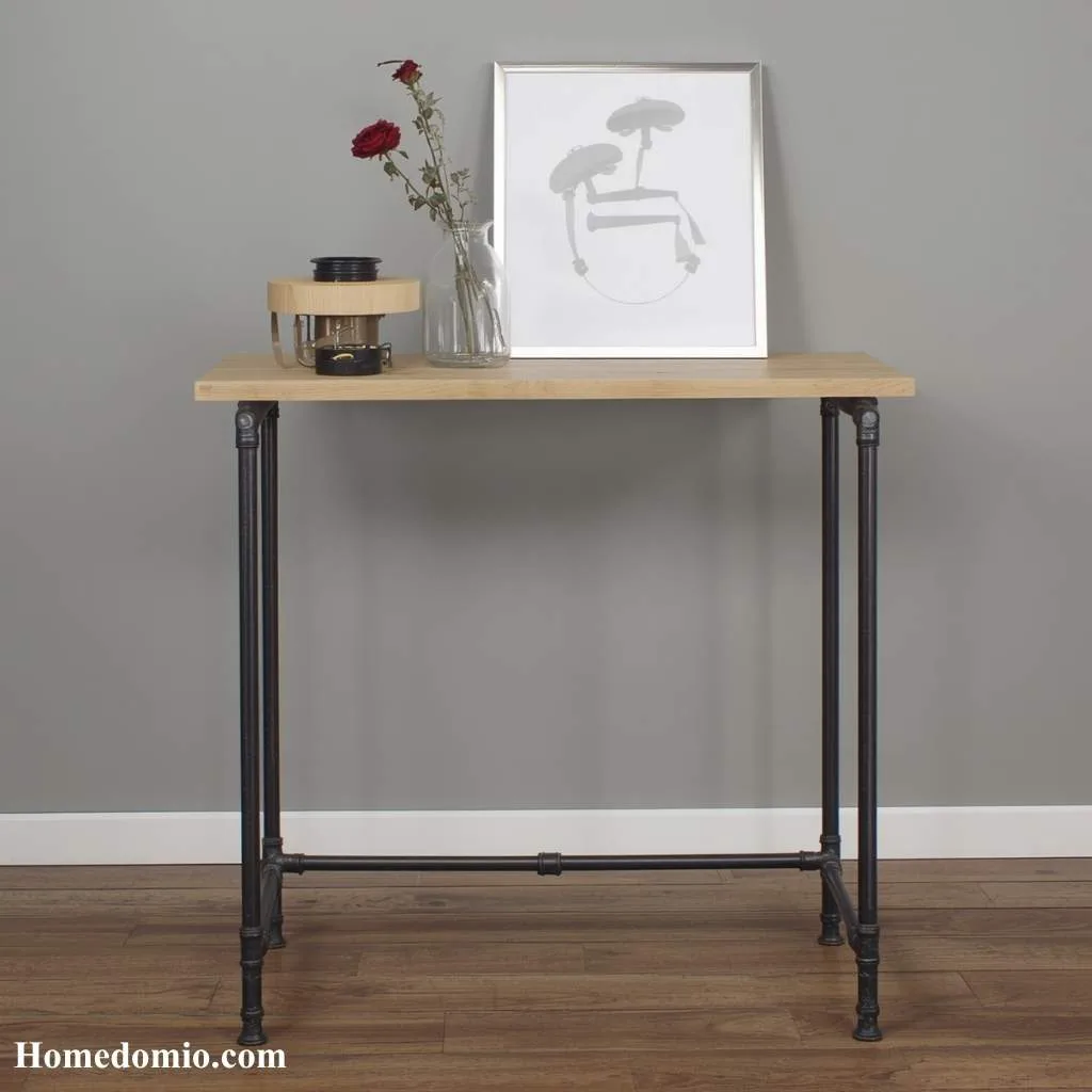 DIY Small Console Tables: 12 Creative Ideas You'll Love 4 Pipe and Wood Console Table