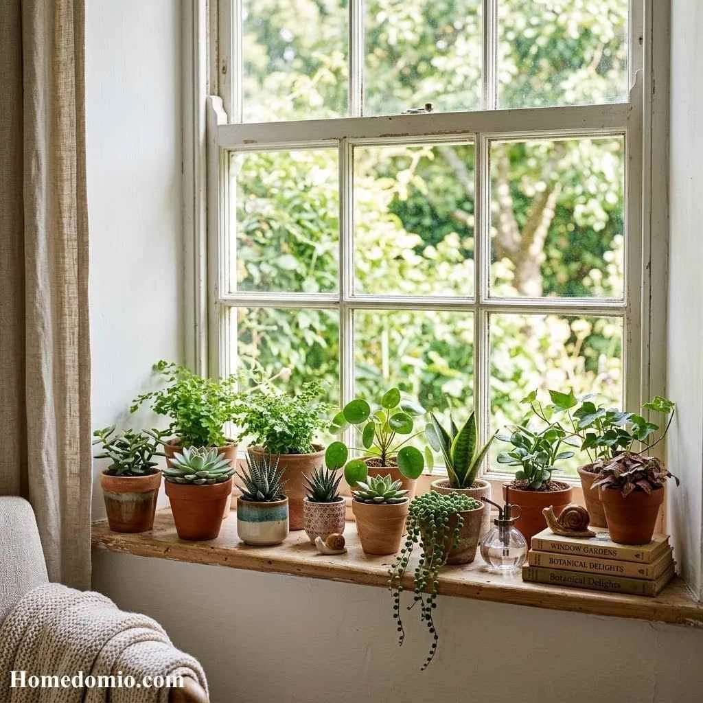 15 College Bedroom Ideas To Make Your Dorm Feel Home 8 Plant Filled Window Sill