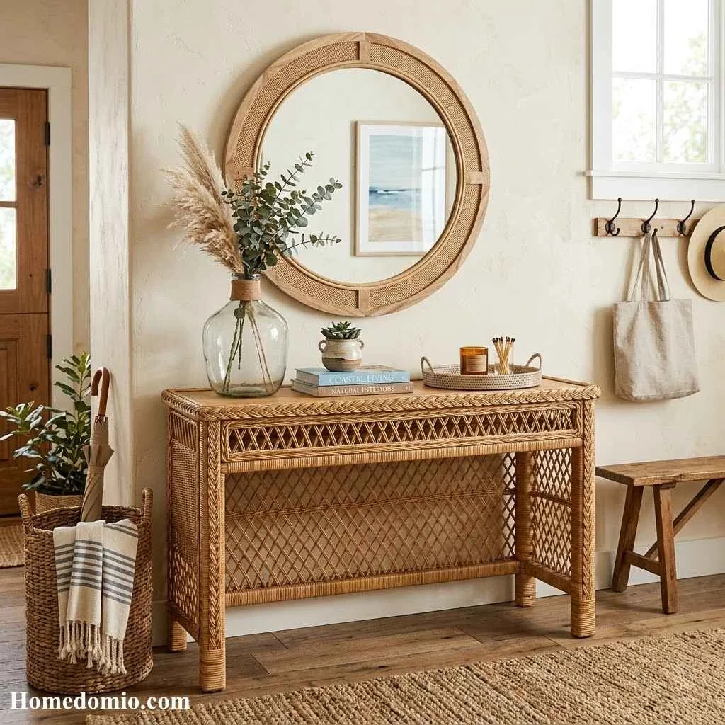 Rattan and Wicker Textured Table