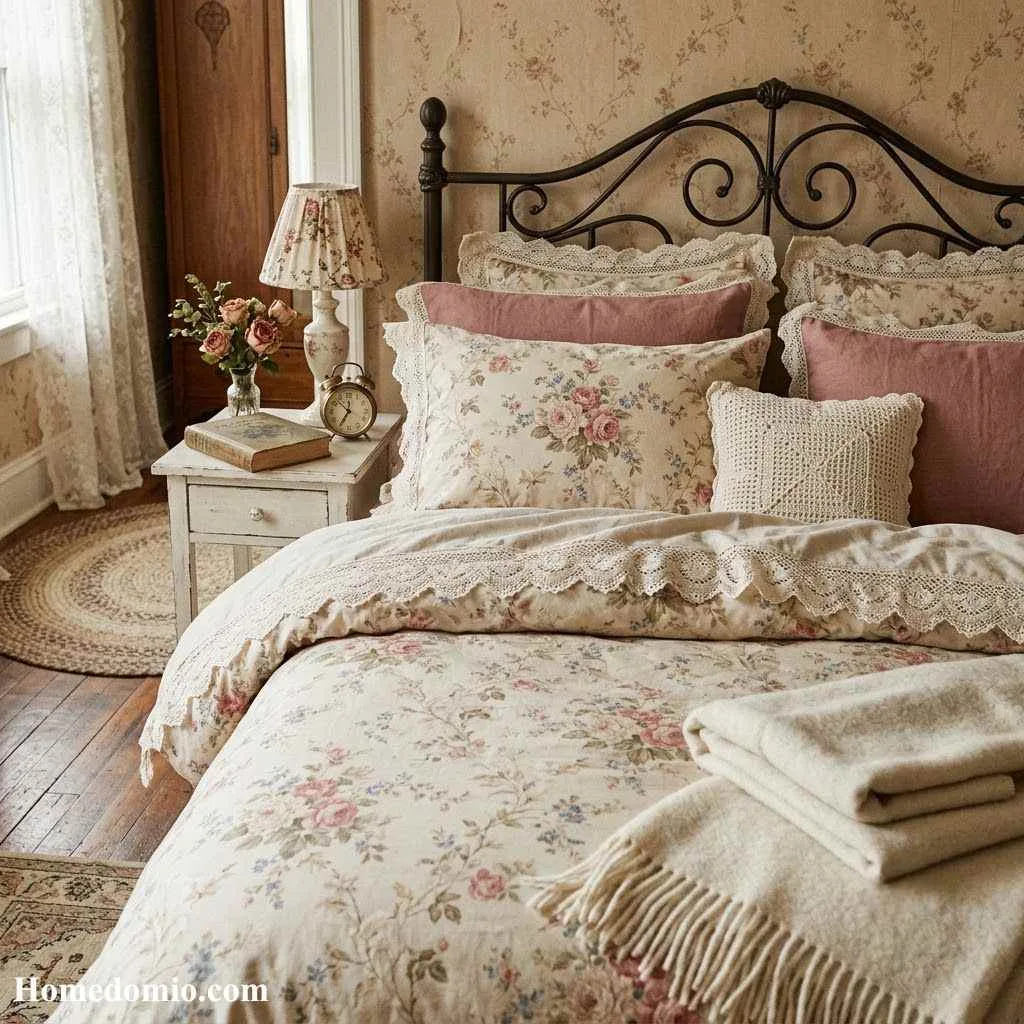15 Dorm Bedding Ideas Aesthetic Looks For Every Style 15 Romantic Vintage Florals