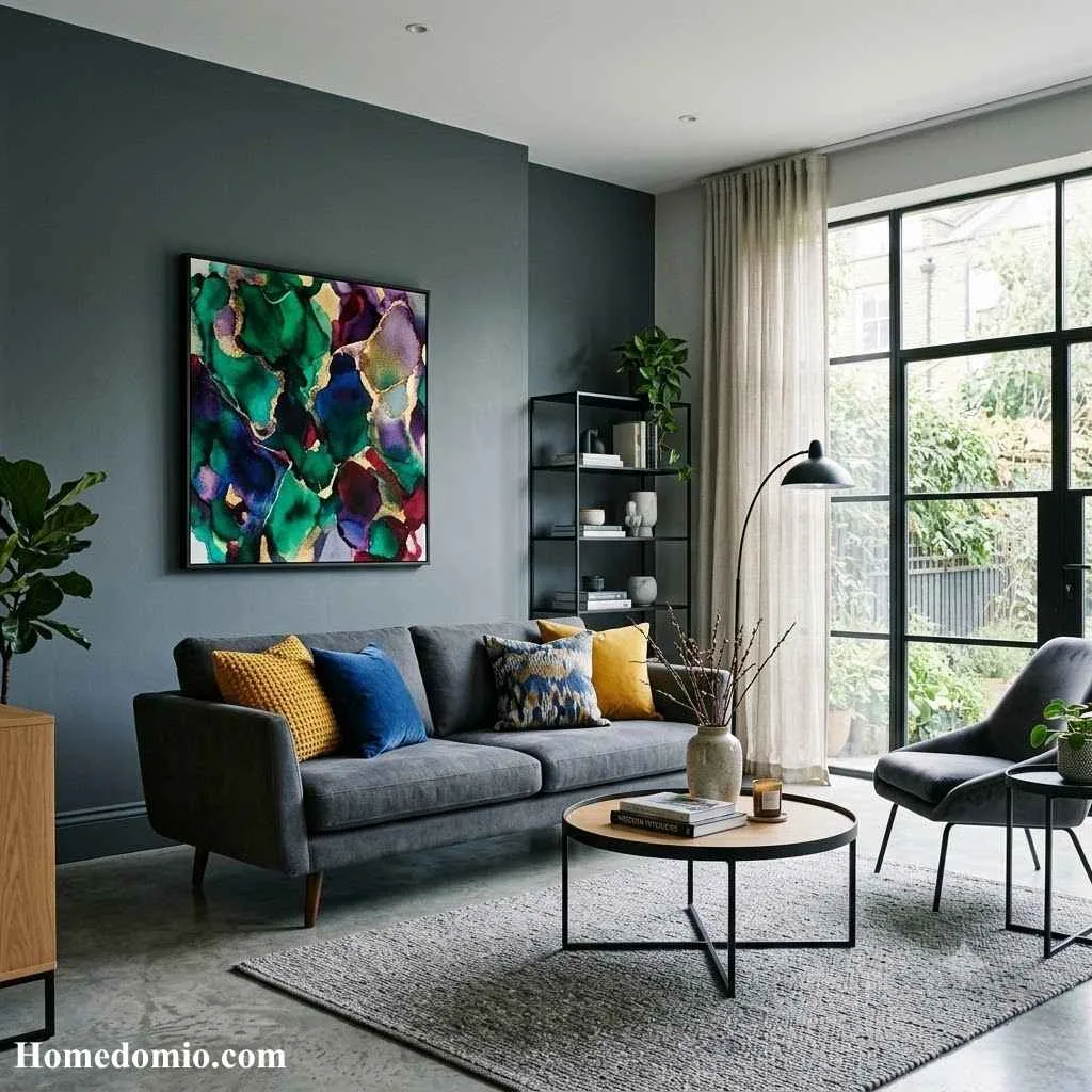 Living Room Color Ideas to Transform Your Space 15 Slate Gray for a Cool and Contemporary Finish