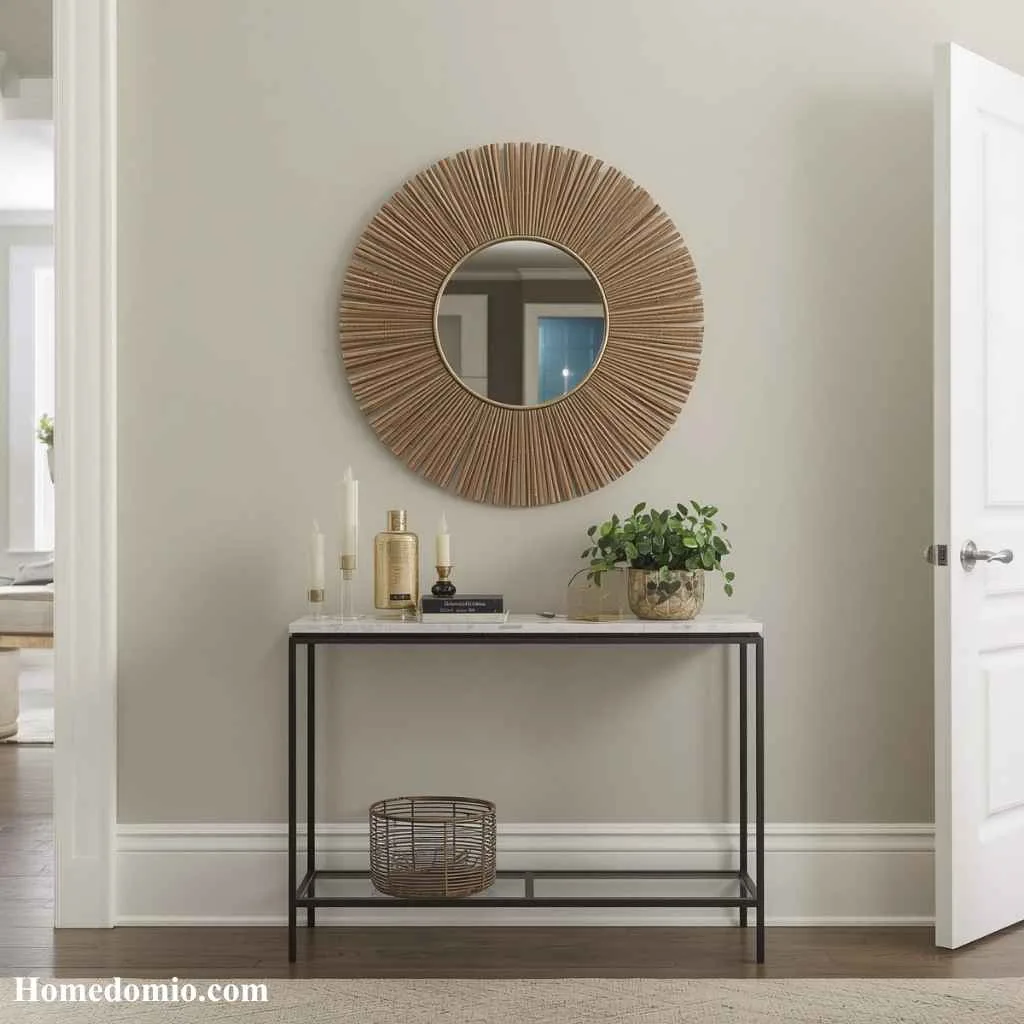 Slim Console with a Statement Mirror