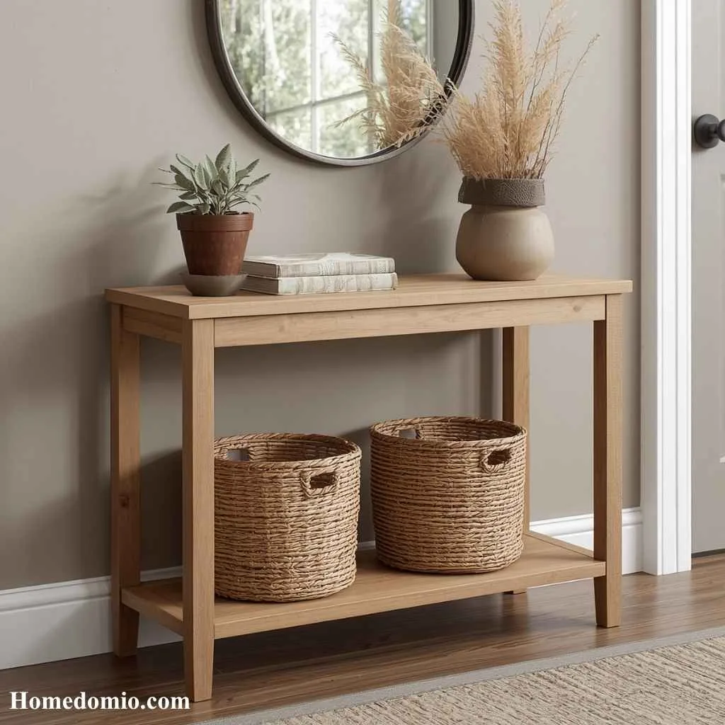Slim Wooden Console for Natural Warmth
