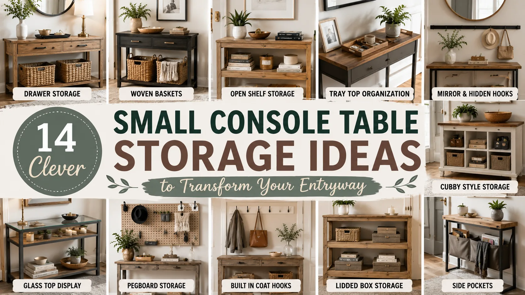 Small Console Table Storage