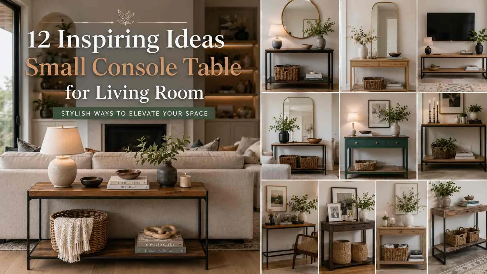 Small Console Table for Living Room