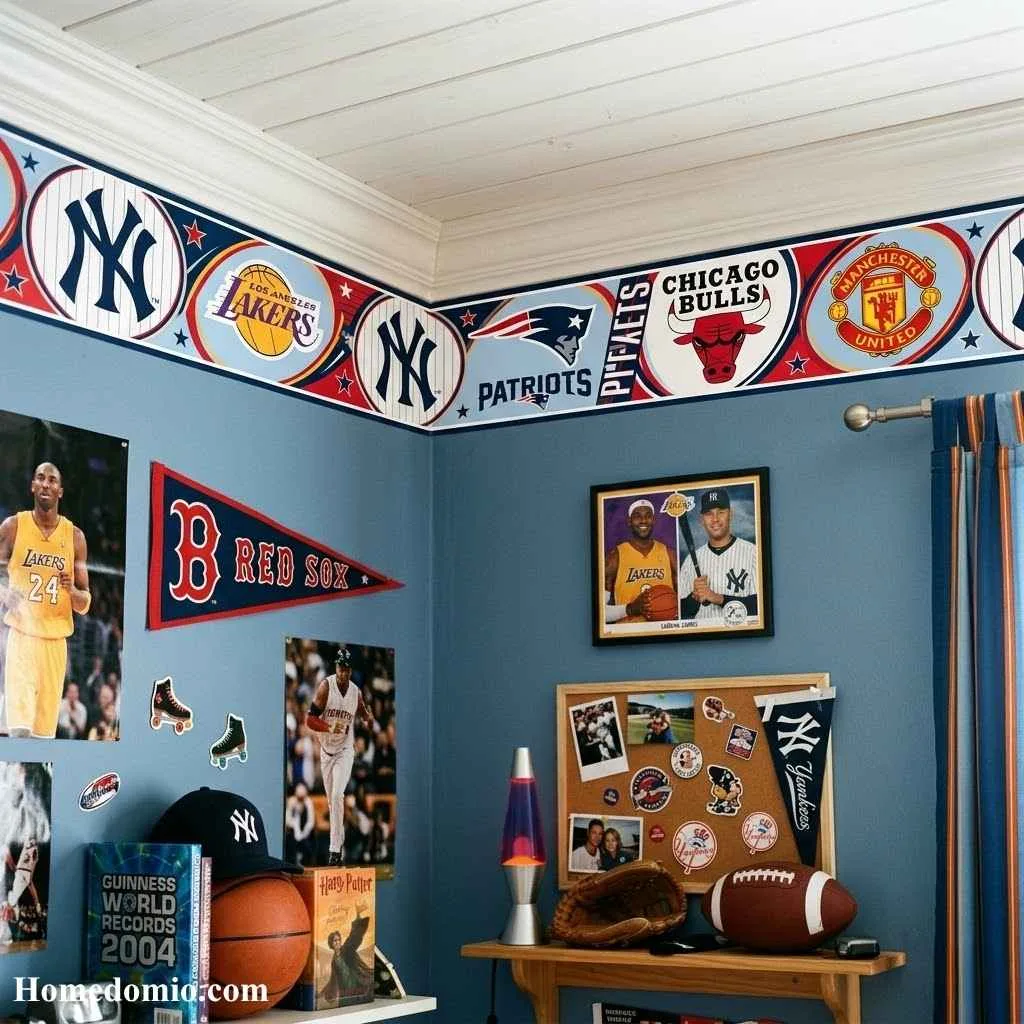 Sports Team Themed Wallpaper Border