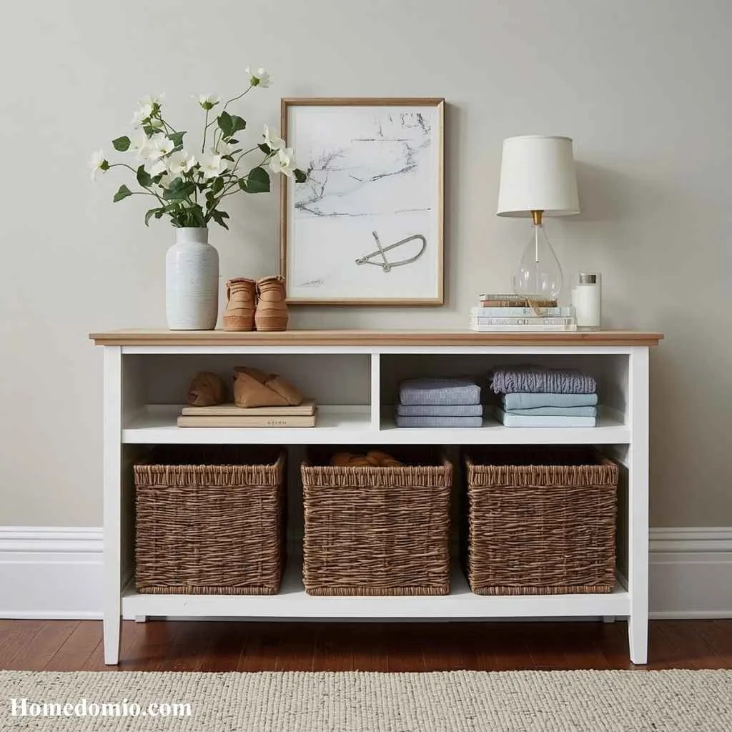  The Console with Hidden Storage Baskets