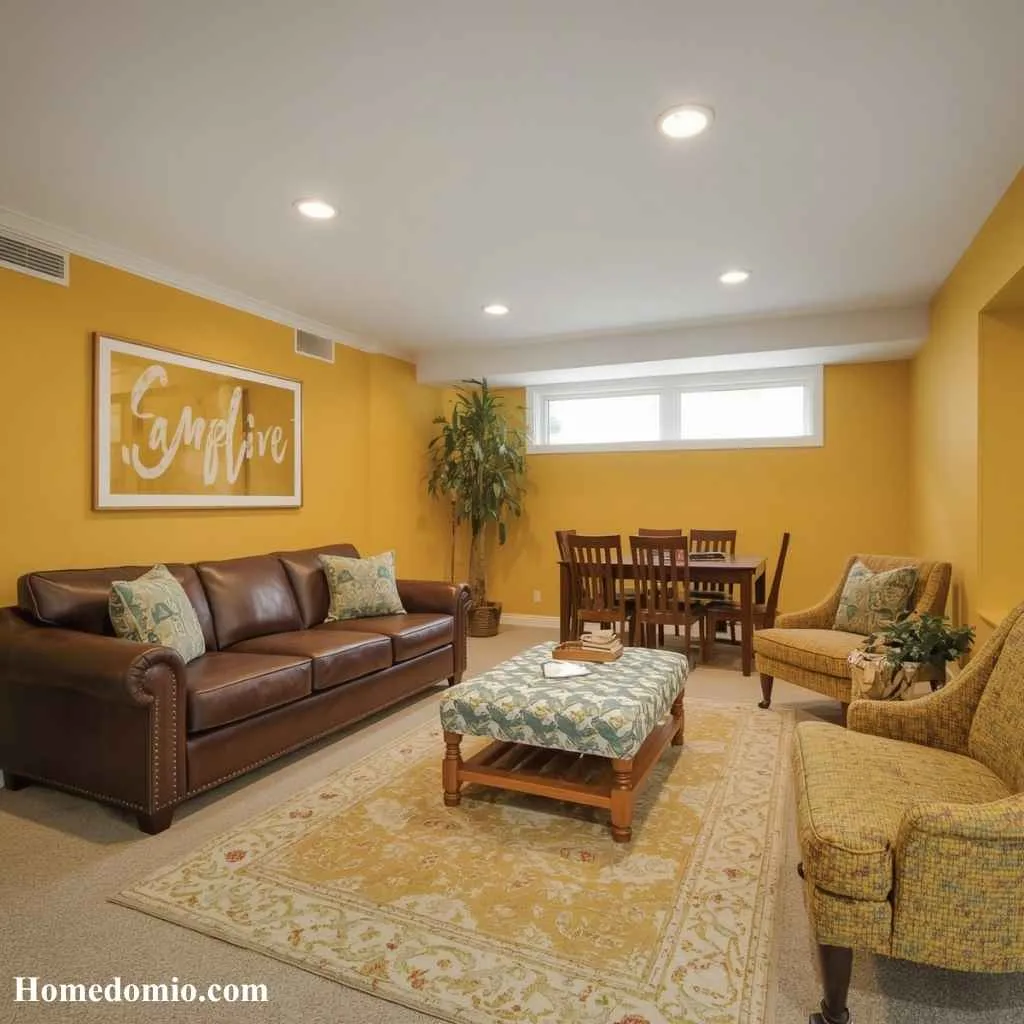 Warm Buttery Yellow for a Cheerful Hangout Space