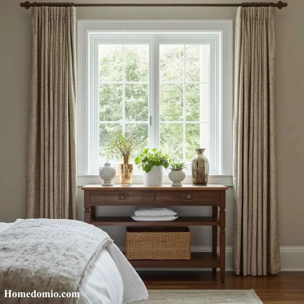 Small Console Tables for Bedroom Decor: 15 Creative Ideas You'll Love 13 Window Side Accent
