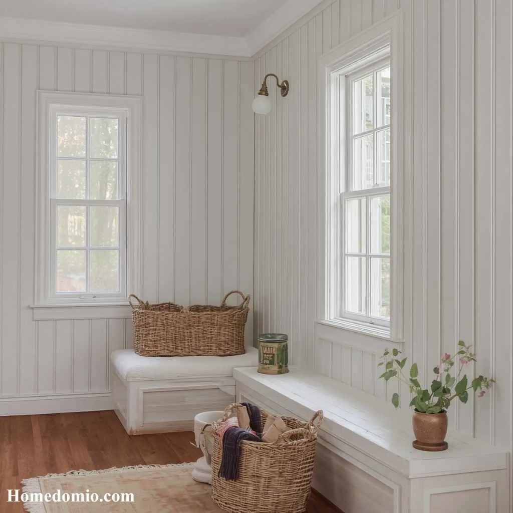 Beadboard Or Shiplap Accent Wall