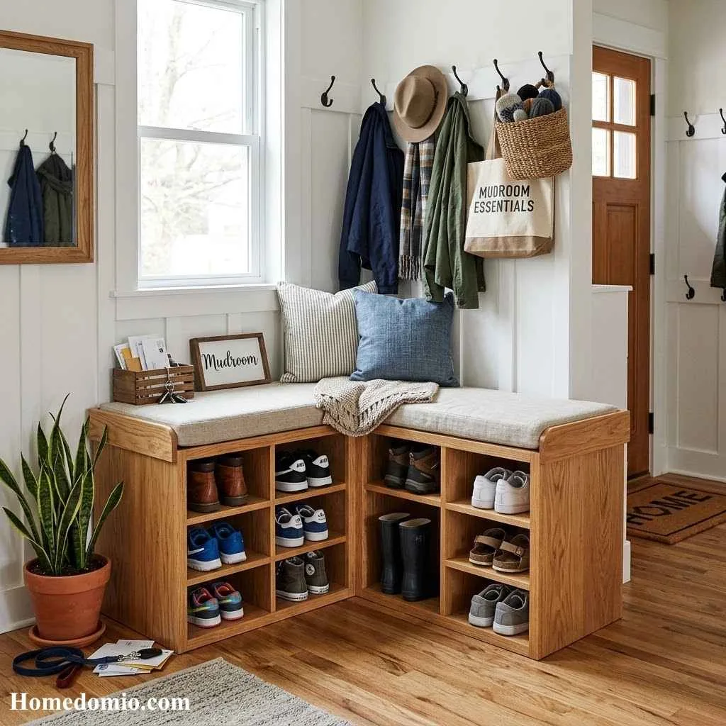 Bench With Built In Shoe Storage