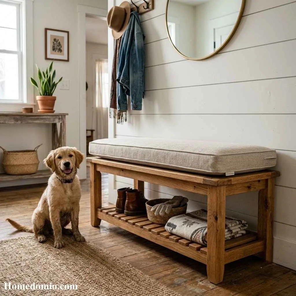 Bench With Removable Cushion Seat